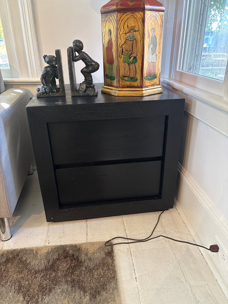 Pair of black nightstands