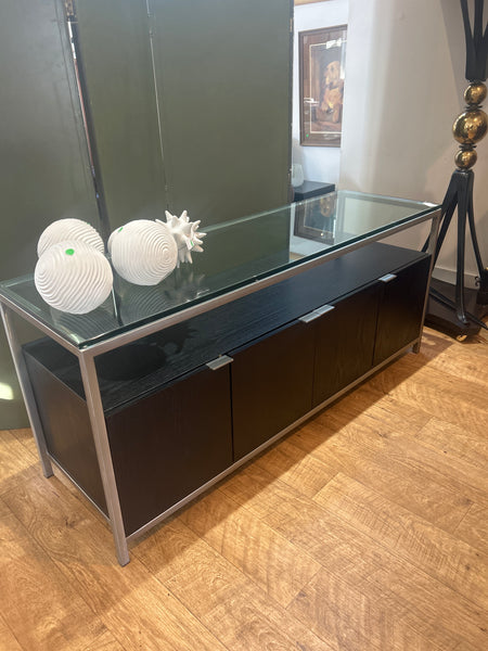 Glass top console