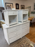 Wicker dresser and night stands