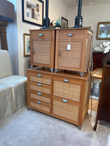 Rattan dresser set