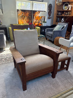 Wood chair and ottoman