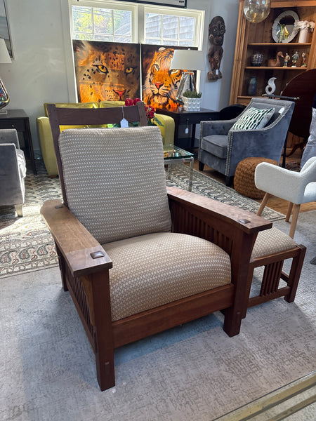 Wood chair and ottoman