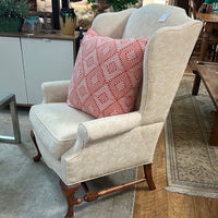 White wing chair