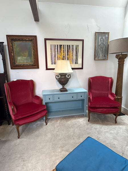 Pair of red chairs