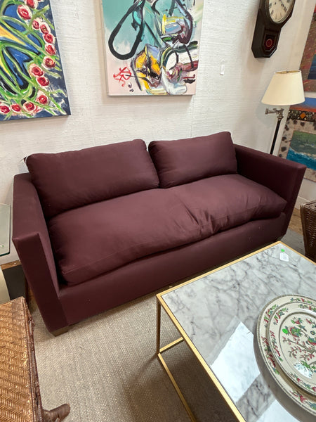 Plum color sofa