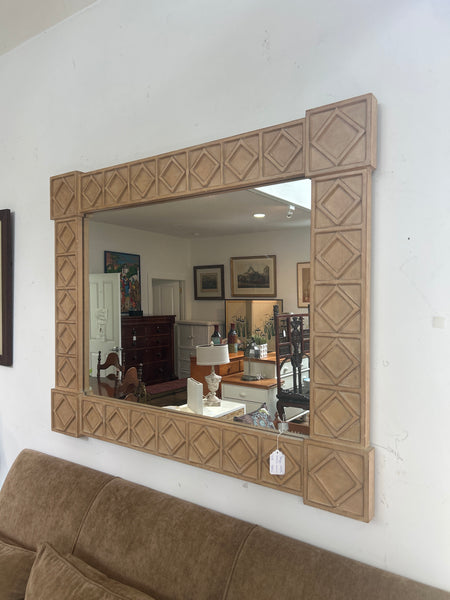 Large wood trim mirror