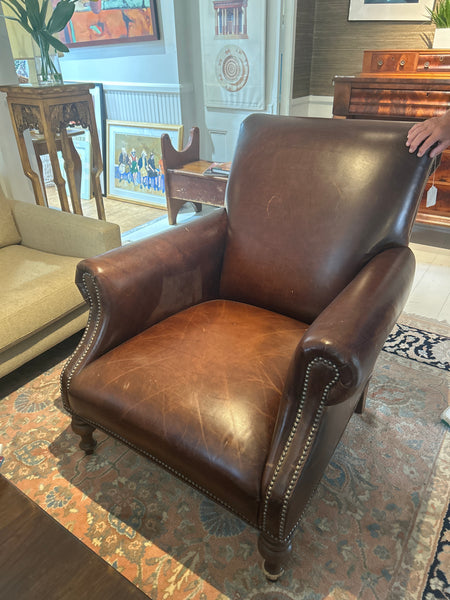 Brown leather chair