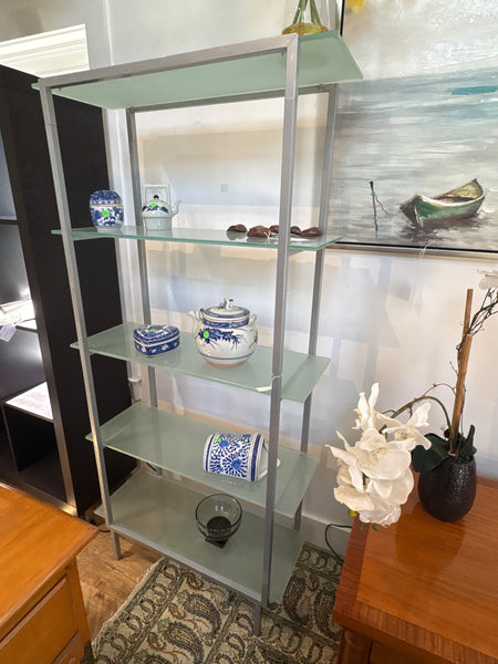 Glass bookshelf