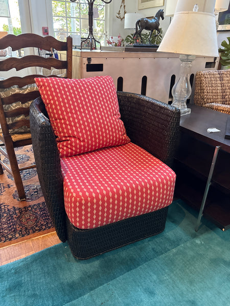 Black rattan chair