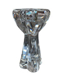 Baccarat solid glass crystal candle holder